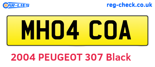 MH04COA are the vehicle registration plates.
