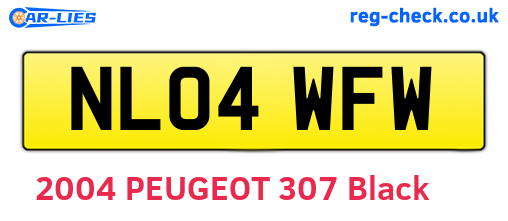 NL04WFW are the vehicle registration plates.