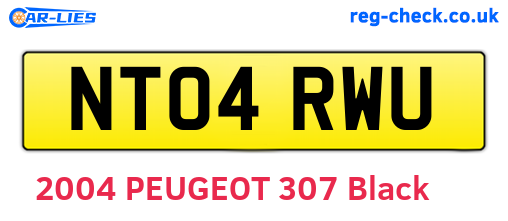 NT04RWU are the vehicle registration plates.