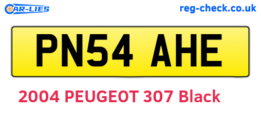 PN54AHE are the vehicle registration plates.