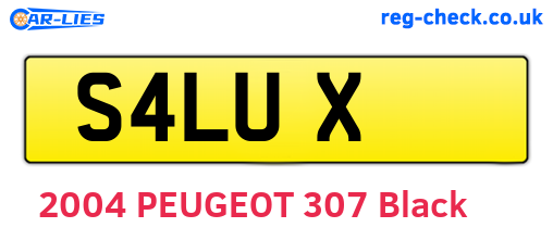 S4LUX are the vehicle registration plates.