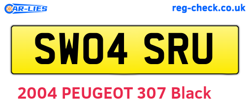 SW04SRU are the vehicle registration plates.