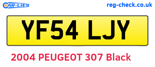 YF54LJY are the vehicle registration plates.