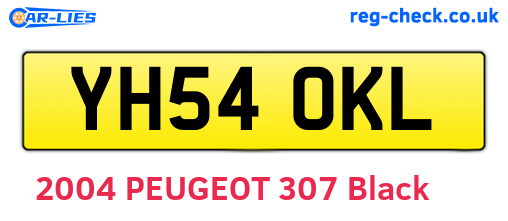 YH54OKL are the vehicle registration plates.