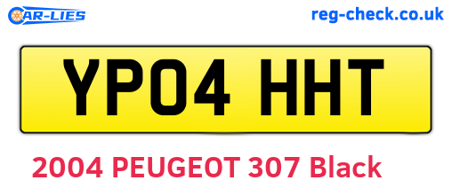 YP04HHT are the vehicle registration plates.