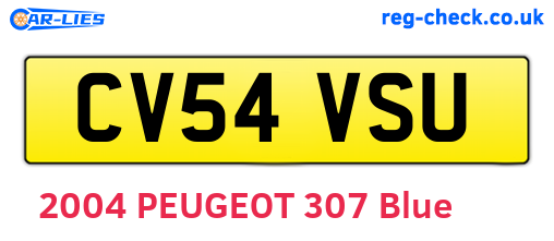 CV54VSU are the vehicle registration plates.