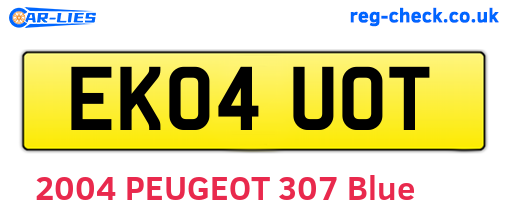EK04UOT are the vehicle registration plates.