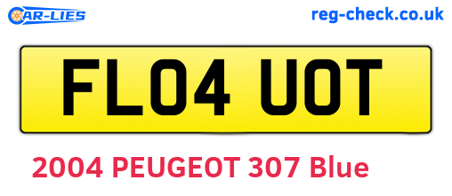 FL04UOT are the vehicle registration plates.
