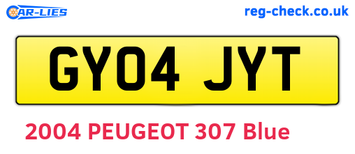 GY04JYT are the vehicle registration plates.