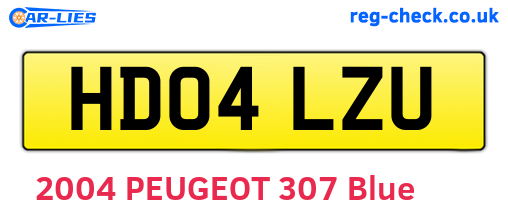 HD04LZU are the vehicle registration plates.