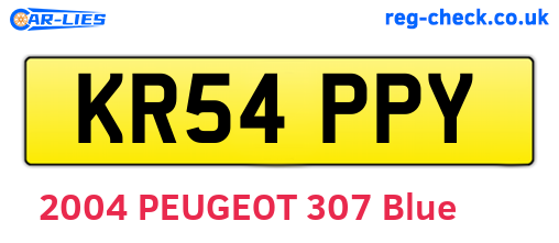 KR54PPY are the vehicle registration plates.