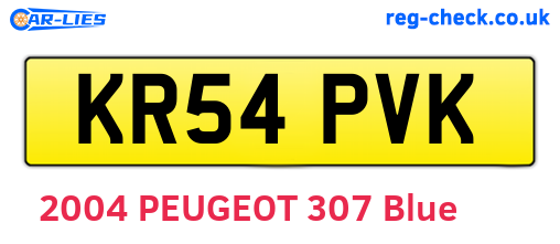 KR54PVK are the vehicle registration plates.