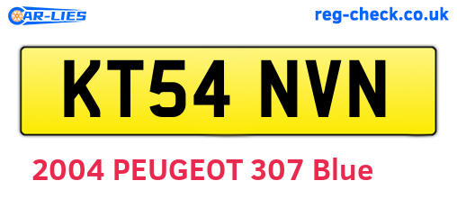 KT54NVN are the vehicle registration plates.