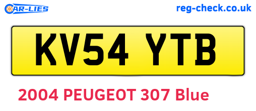 KV54YTB are the vehicle registration plates.