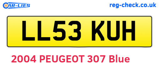 LL53KUH are the vehicle registration plates.