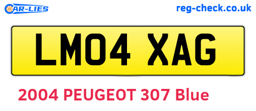 LM04XAG are the vehicle registration plates.