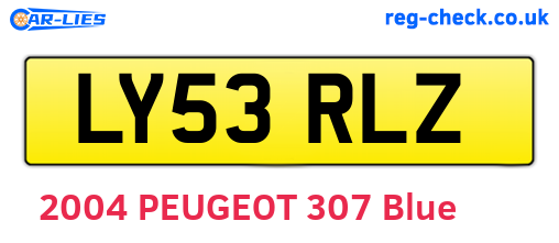 LY53RLZ are the vehicle registration plates.