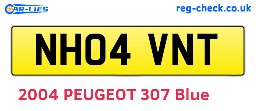 NH04VNT are the vehicle registration plates.