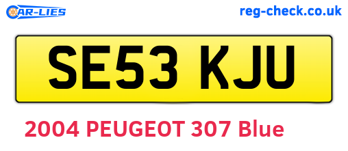 SE53KJU are the vehicle registration plates.