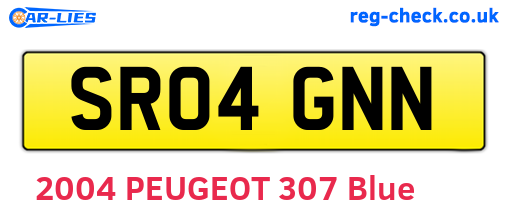 SR04GNN are the vehicle registration plates.