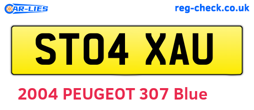 ST04XAU are the vehicle registration plates.