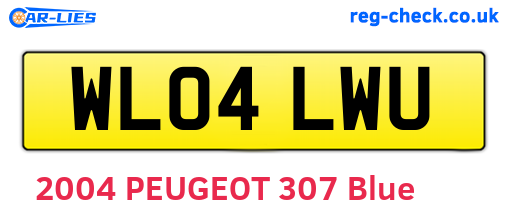 WL04LWU are the vehicle registration plates.
