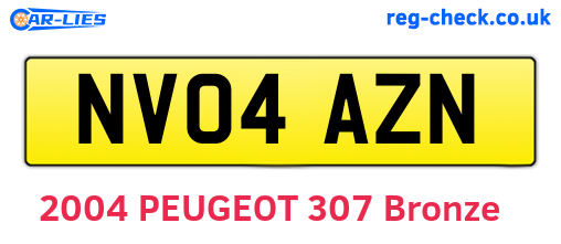 NV04AZN are the vehicle registration plates.