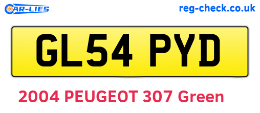 GL54PYD are the vehicle registration plates.