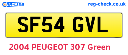 SF54GVL are the vehicle registration plates.