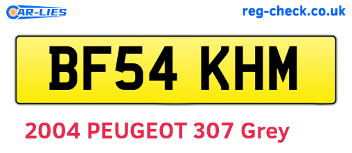 BF54KHM are the vehicle registration plates.