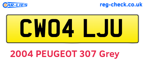 CW04LJU are the vehicle registration plates.