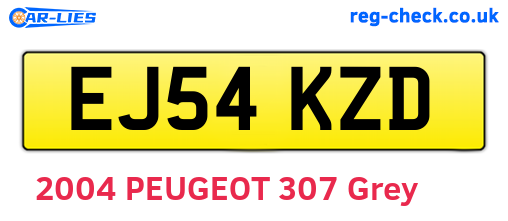EJ54KZD are the vehicle registration plates.