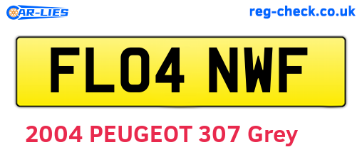 FL04NWF are the vehicle registration plates.