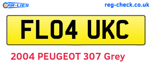 FL04UKC are the vehicle registration plates.