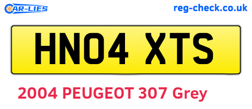 HN04XTS are the vehicle registration plates.