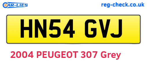 HN54GVJ are the vehicle registration plates.