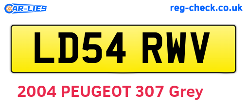 LD54RWV are the vehicle registration plates.