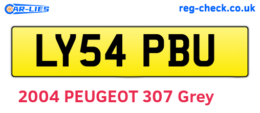 LY54PBU are the vehicle registration plates.