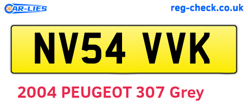 NV54VVK are the vehicle registration plates.