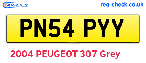 PN54PYY are the vehicle registration plates.
