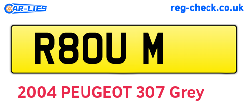 R8OUM are the vehicle registration plates.