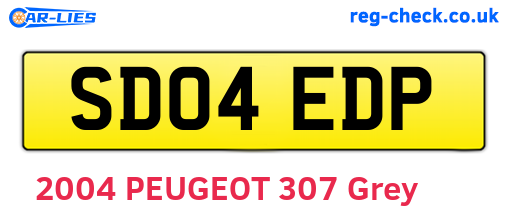 SD04EDP are the vehicle registration plates.