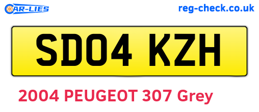 SD04KZH are the vehicle registration plates.