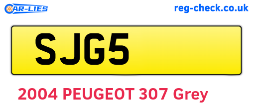 SJG5 are the vehicle registration plates.