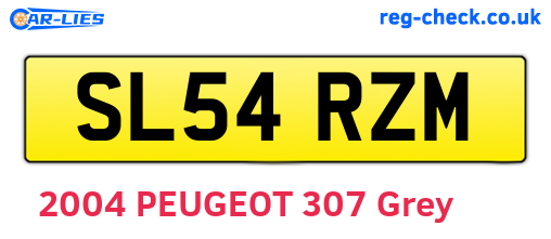 SL54RZM are the vehicle registration plates.