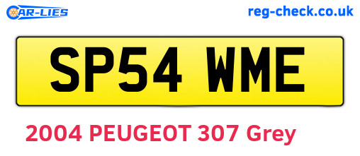 SP54WME are the vehicle registration plates.