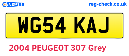 WG54KAJ are the vehicle registration plates.