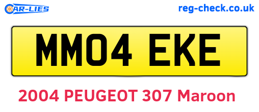MM04EKE are the vehicle registration plates.