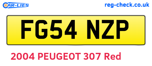 FG54NZP are the vehicle registration plates.