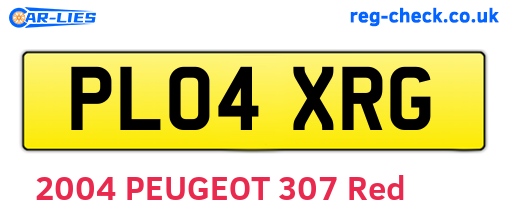 PL04XRG are the vehicle registration plates.